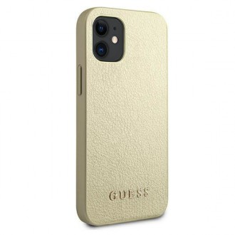 Guess GUHCP12SIGLGO iPhone 12 mini 5,4&quot; zlatý/zlatý pevný obal Iridescent