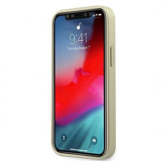Guess GUHCP12SIGLGO iPhone 12 mini 5,4&quot; zlatý/zlatý pevný obal Iridescent