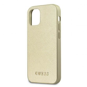 Guess GUHCP12SIGLGO iPhone 12 mini 5,4&quot; zlatý/zlatý pevný obal Iridescent