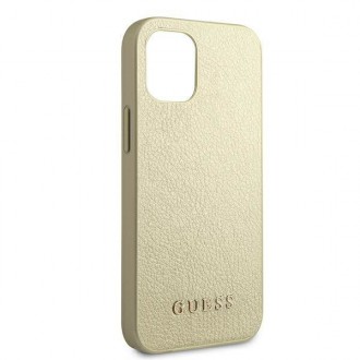 Guess GUHCP12SIGLGO iPhone 12 mini 5,4&quot; zlatý/zlatý pevný obal Iridescent