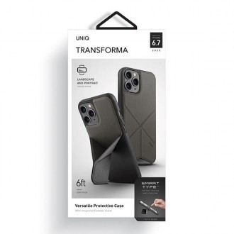 UNIQ etui Transforma iPhone 12 Pro Max 6,5" szary/charcoal grey