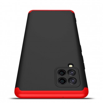 GKK 360 Protection Case Front and Back Case Full Body Cover Samsung Galaxy A42 5G black-red