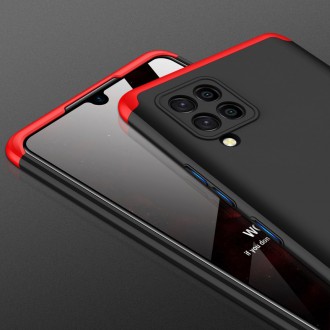 GKK 360 Protection Case Front and Back Case Full Body Cover Samsung Galaxy A42 5G black-red