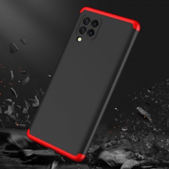 GKK 360 Protection Case Front and Back Case Full Body Cover Samsung Galaxy A42 5G black-red