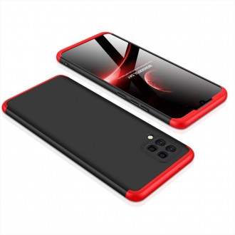 GKK 360 Protection Case Front and Back Case Full Body Cover Samsung Galaxy A42 5G black-red