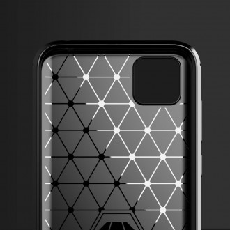 Carbon Case Flexible Cover TPU Case for Oppo A73 black