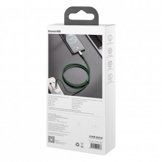 Baseus Water Drop USB - USB Typ C cable 66 W (11 V / 6 A) Huawei SuperCharge SCP 2 m green (CATSD-N06)