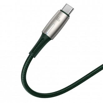Baseus Water Drop USB - USB Typ C cable 66 W (11 V / 6 A) Huawei SuperCharge SCP 2 m green (CATSD-N06)