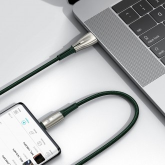 Baseus Water Drop USB - USB Typ C cable 66 W (11 V / 6 A) Huawei SuperCharge SCP 2 m green (CATSD-N06)