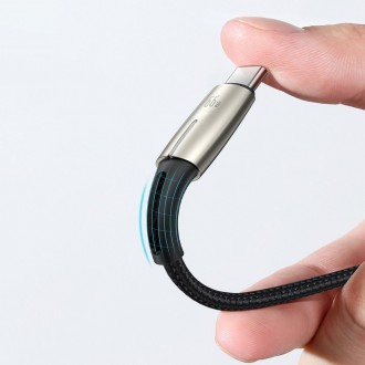 Baseus Water Drop USB - USB Typ C cable 66 W (11 V / 6 A) Huawei SuperCharge SCP 2 m green (CATSD-N06)