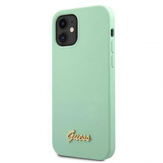 Guess GUHCP12SLSLMGGN iPhone 12 mini 5,4&quot; zelený/zelený pevný obal Metal Logo Script