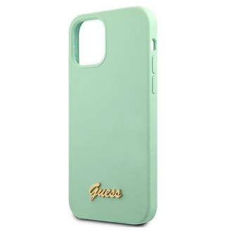Guess GUHCP12SLSLMGGN iPhone 12 mini 5,4&quot; zelený/zelený pevný obal Metal Logo Script