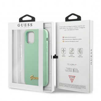 Guess GUHCP12SLSLMGGN iPhone 12 mini 5,4&quot; zelený/zelený pevný obal Metal Logo Script