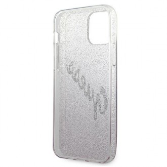 Guess GUHCP12SPCUGLSPI iPhone 12 mini 5,4&quot; růžové/růžové pevné pouzdro Glitter Gradient Script