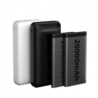 Dudao powerbank 20000 mAh Power Delivery 20 W Quick Charge 3.0 2x USB / USB Type C white (K12PQ + white)