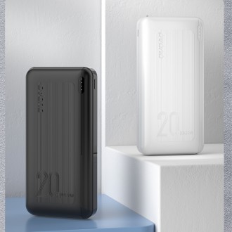 Dudao powerbank 20000 mAh Power Delivery 20 W Quick Charge 3.0 2x USB / USB Type C white (K12PQ + white)