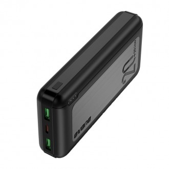 Dudao powerbank 20000 mAh Power Delivery 20 W Quick Charge 3.0 2x USB / USB Type C black (K12PQ + black)