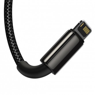 Baseus Tungsten kabel 3v1 USB - USB typu C / Lightning / micro USB 3,5 A 1,5 m černý (CAMLTWJ-01)