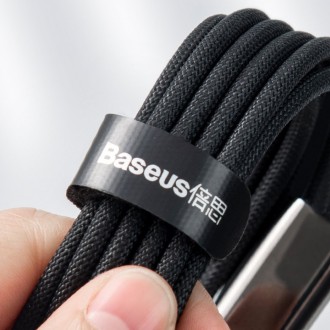 Baseus Tungsten kabel 3v1 USB - USB typu C / Lightning / micro USB 3,5 A 1,5 m černý (CAMLTWJ-01)