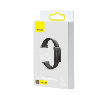 Náramek Baseus Slip-Thru pro Apple Watch 3/4/5/6/SE 38mm/40mm černý (LBWSE-01)