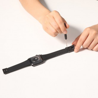 Náramek Baseus Slip-Thru pro Apple Watch 3/4/5/6/SE 38mm/40mm černý (LBWSE-01)