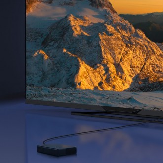 Kabel Baseus HDMI 2.1 8K 60 Hz 48 Gbps / 4K 120 Hz / 2K 144 Hz 3D eARC QMS Dynamic HDR VRR ALLM 3 m černý (CAKGQ-L01)