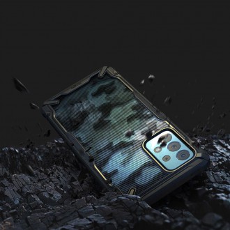Ringke Fusion X Design durable PC Case with TPU Bumper for Samsung Galaxy A52 / A52 5G / A52s 5G Camo Black (XDSG0047)
