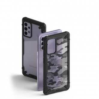 Ringke Fusion X Design durable PC Case with TPU Bumper for Samsung Galaxy A72 4G Camo Black (XDSG0048)