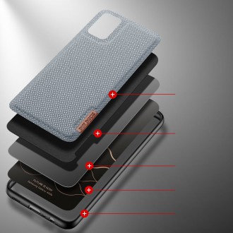Dux Ducis Fino case covered with nylon material for Samsung Galaxy A02s EU gray