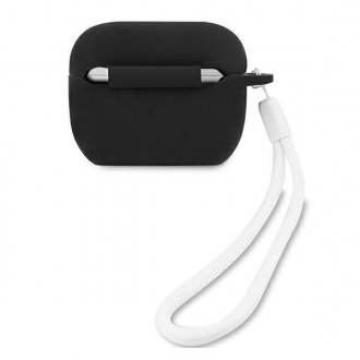 Guess GUACAPLSVSBW kryt AirPods Pro černo/bílý silikonový Vintage