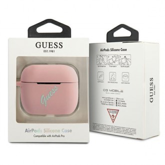 Guess GUACAPLSVSPG kryt AirPods Pro rose green/pink green Silicone Vintage