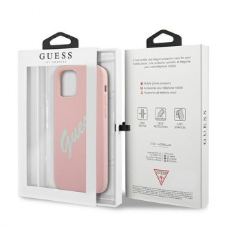 Guess GUHCP12LLSVSPG iPhone 12 Pro Max 6,7&quot; růžově zelený/zelený růžový pevný obal silikonový Vintage