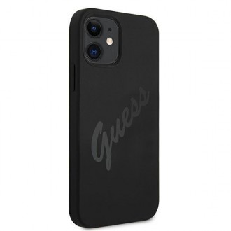 Guess GUHCP12SLSVSBK iPhone 12 mini 5,4&quot; černý/černý pevný obal Script Vintage