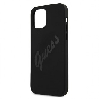 Guess GUHCP12SLSVSBK iPhone 12 mini 5,4&quot; černý/černý pevný obal Script Vintage