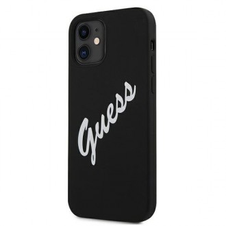 Guess GUHCP12SLSVSBW iPhone 12 mini 5,4&quot; černý a bílý pevný obal silikonový Vintage