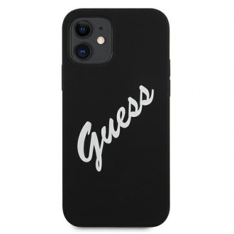 Guess GUHCP12SLSVSBW iPhone 12 mini 5,4&quot; černý a bílý pevný obal silikonový Vintage