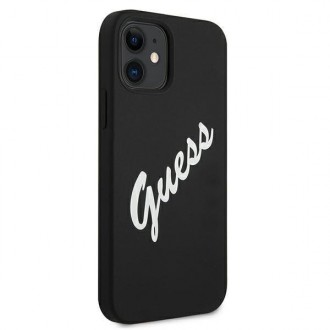 Guess GUHCP12SLSVSBW iPhone 12 mini 5,4&quot; černý a bílý pevný obal silikonový Vintage