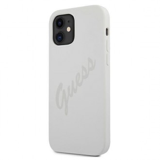 Guess GUHCP12SLSVSCR iPhone 12 mini 5,4&quot; krémové/krémové pevné pouzdro Script Vintage
