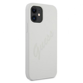 Guess GUHCP12SLSVSCR iPhone 12 mini 5,4&quot; krémové/krémové pevné pouzdro Script Vintage