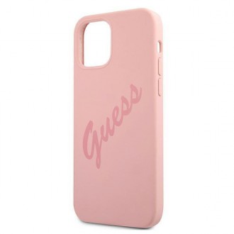 Guess GUHCP12SLSVSPI iPhone 12 mini 5,4&quot; růžové/růžové pevné pouzdro Script Vintage