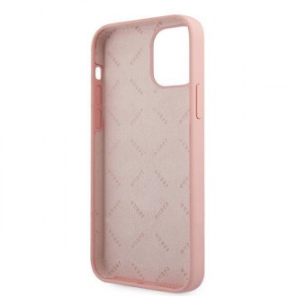 Guess GUHCP12SLSVSPI iPhone 12 mini 5,4&quot; růžové/růžové pevné pouzdro Script Vintage