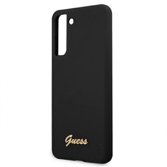 Guess GUHCS21MLSLMGBK S21+ G996 czarny/black hardcase Silicone Script Metal Logo