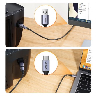 Ugreen adapter USB Type C - USB Type B gray (US382)