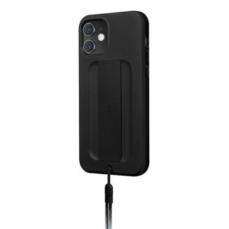 UNIQ etui Heldro iPhone 12 mini 5,4" czarny/midnight black Antimicrobial