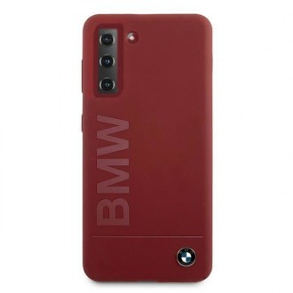 Etui BMW BMHCS21MSLBLRE S21+ G996 czerwony/red hardcase Silicone Signature Logo