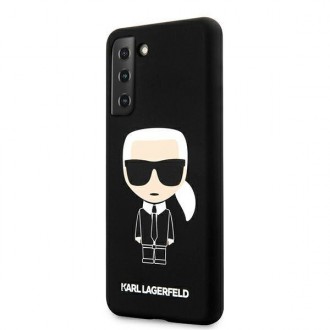 Karl Lagerfeld KLHCS21MSLFKBK S21+ G996 hardcase czarny/black Silicone Iconic