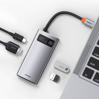 [RETURNED ITEM] Baseus Metal Gleam 4in1 multifunctional HUB USB Type C - USB Type C Power Delivery 100 W / HDMI 4K 30 Hz / 1x USB 3.2 Gen 1 / 1x USB 2