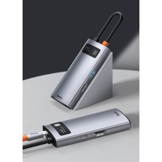 [RETURNED ITEM] Baseus Metal Gleam 4in1 multifunctional HUB USB Type C - USB Type C Power Delivery 100 W / HDMI 4K 30 Hz / 1x USB 3.2 Gen 1 / 1x USB 2
