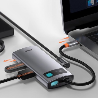[RETURNED ITEM] Baseus Metal Gleam 4in1 multifunctional HUB USB Type C - USB Type C Power Delivery 100 W / HDMI 4K 30 Hz / 1x USB 3.2 Gen 1 / 1x USB 2