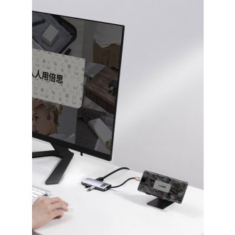[RETURNED ITEM] Baseus Metal Gleam 4in1 multifunctional HUB USB Type C - USB Type C Power Delivery 100 W / HDMI 4K 30 Hz / 1x USB 3.2 Gen 1 / 1x USB 2